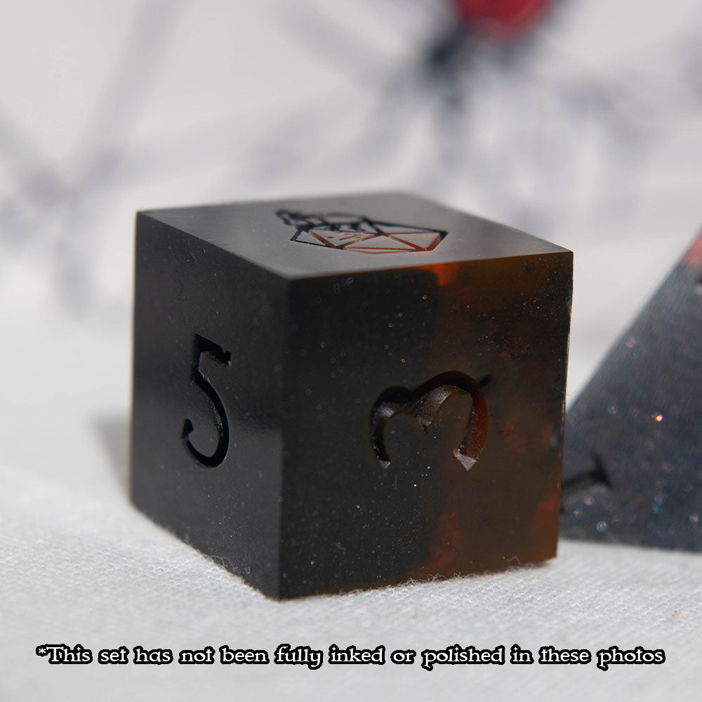 Bloodstained Shadows Sharp-Edge Dice Set