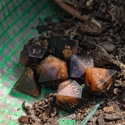 Earthen Sharp-Edge Dice Set